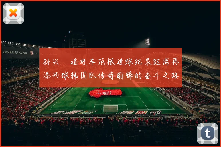 孙兴慜追赶车范根进球纪录距离再添两球韩国队传奇前锋的奋斗之路